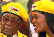 Former Zimbabwean president Robert Mugabe and first lady Grace Mugabe.