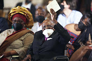 Desmond and Leah Tutu, seen at his 90th birthday in October.