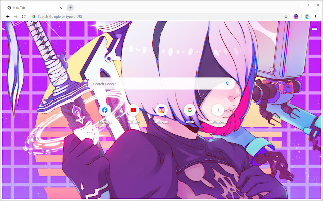 Neon Anime Retrowave Wallpapers New Tab