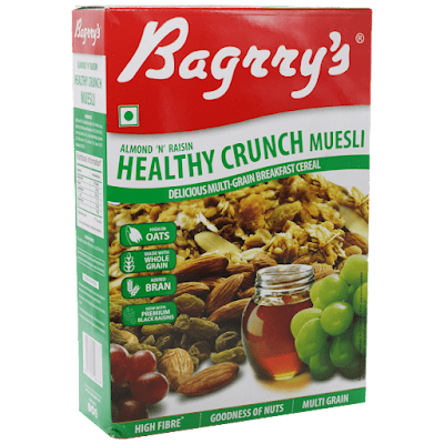 Bagrrys Almond And Raisins Crunch - 500 gm