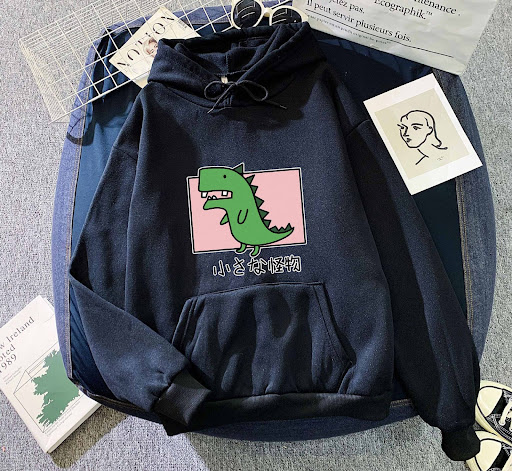 Title 6, Fleece-Lined Hoodie Sweater Couples Tops Loose ...