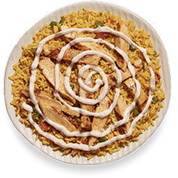 Chicken Strips On Bed Of Rice