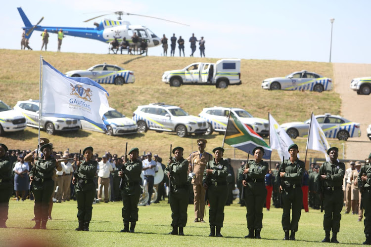 The crime prevention warders on parade at Giant Stadium in Soshanguve on Sunday, April 30 2023.