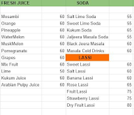 Juice Corner menu 1