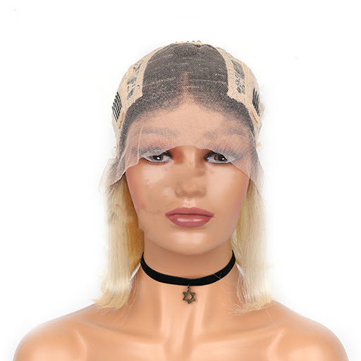 Title 1, Lace human hair wig, hand-woven for a natural l...