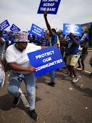 : DA supporters protest against crime at the launch of the party's Kwazulu Natal election campaign on Saturday