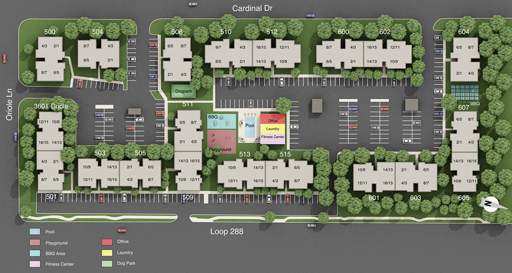 Property map of Loop Apartments's community