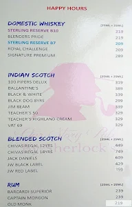 Our Story Pub By Sherlock's menu 1