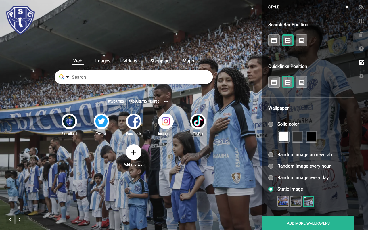 Paysandu Newtab Preview image 5