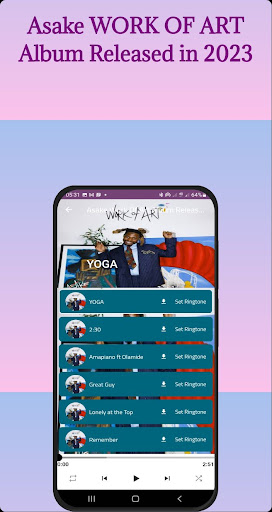 Screenshot Asake Songs and Albums 2023