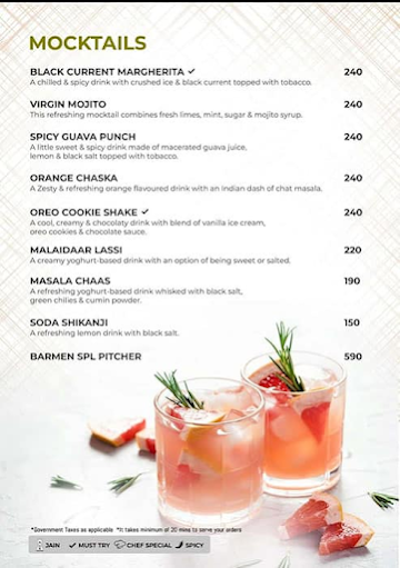 Jalpan Dining Saga menu 