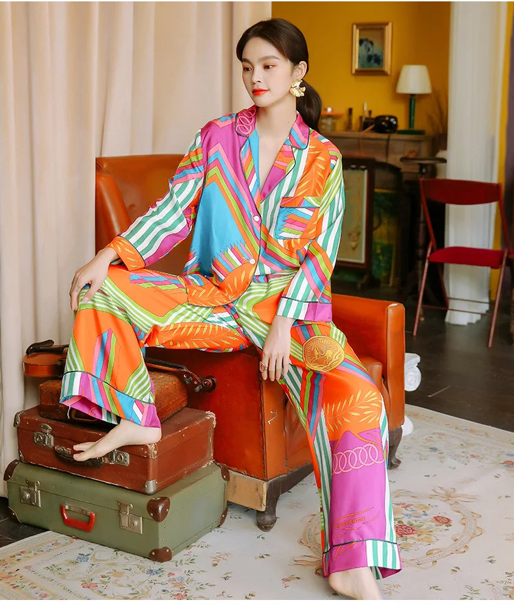 Silk Autumn And Winter Ice Silk Suit Homewear