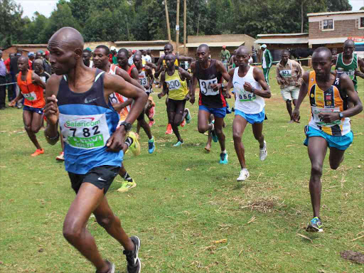 Athletes battle it out during the Nyamira County Cross Country Championships / ANGWENYI GICHANA