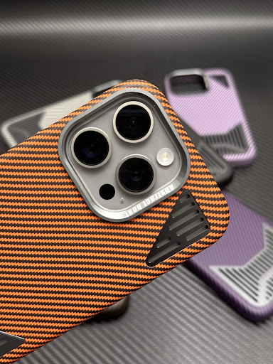 Title 4, Carbon Fiber Pattern Phone Case Magnetic Drop-r...