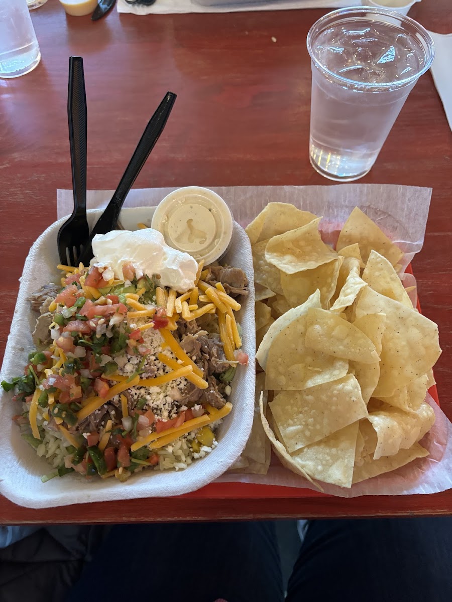 I got a burrito bowl with pork! Super good!