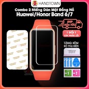 Combo 2 Miếng Dán Màn Hình Ppf Honor / Huawei Band 6 Band 7 Kính Cường Lực Dẻo Trong Đồng Hồ Thông Minh Chống Trầy Xước