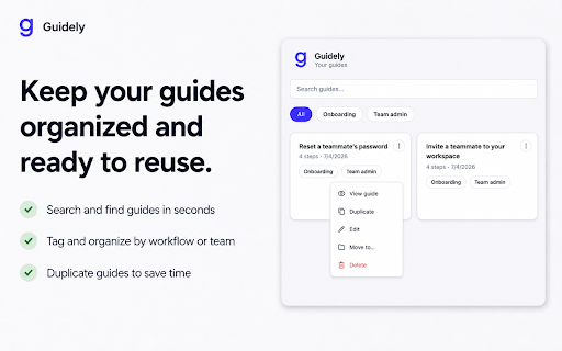 Guidely: Step-by-Step Guide, SOP & Screenshot Maker screenshot 4