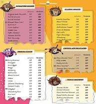 Creme Shakes menu 1