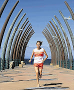 Former 5000m world record-holder Zola Budd training for the Two Oceans Marathon this week.