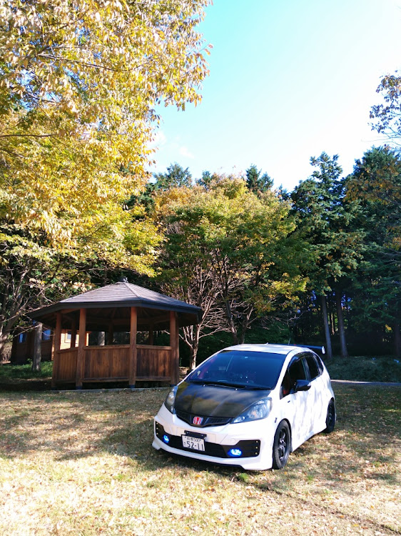 フィットの東屋・四阿・紅葉と愛車・赤城山・パトロールに関するカスタム事例の投稿画像1枚目