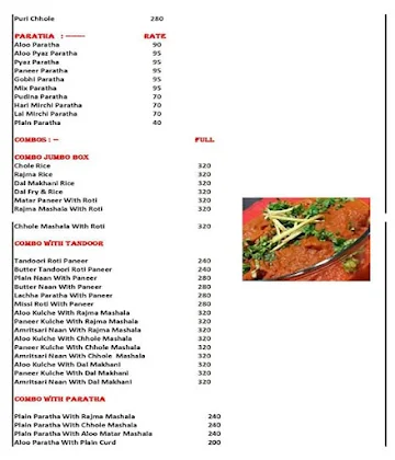 Tandoori Mahak menu 