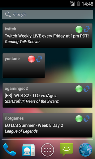 Stream Status Widget