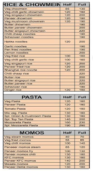 New Chinese Hut menu 2