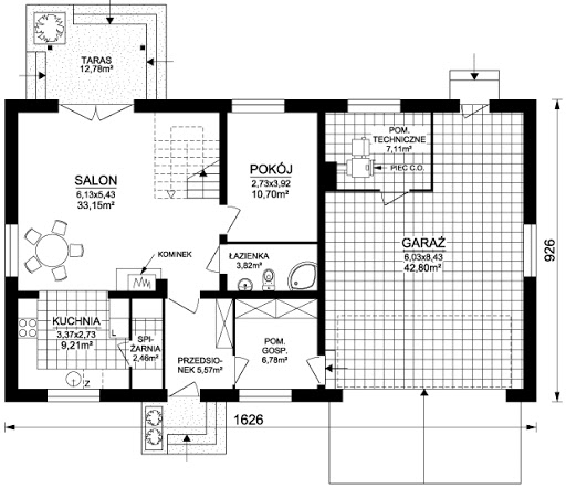 Frezja 3 PS - Rzut parteru