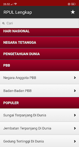 RPUL Terlengkap Indonesia  Dunia