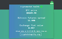 Bitcoin real-time price and market health small promo image