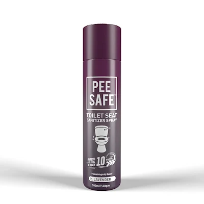 Pee Safe Sanitizer Spray - Toilet Seat, Lavender Spray - 300 ml