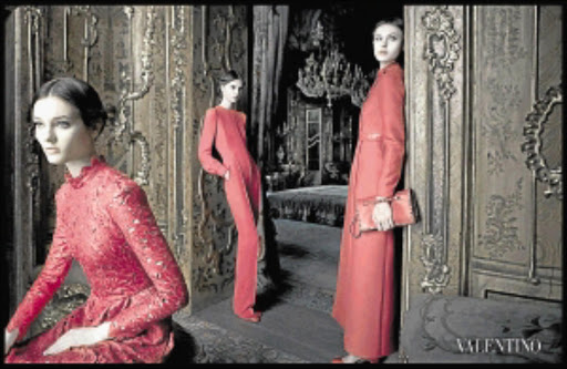 RED ALERT: Part of an advertising campaign for Valentino fashion. Photo: Valentino