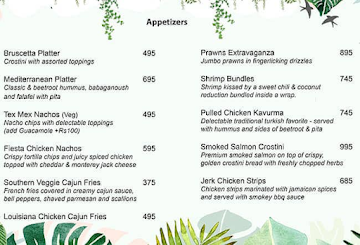 Soca - Brew Lounge menu 