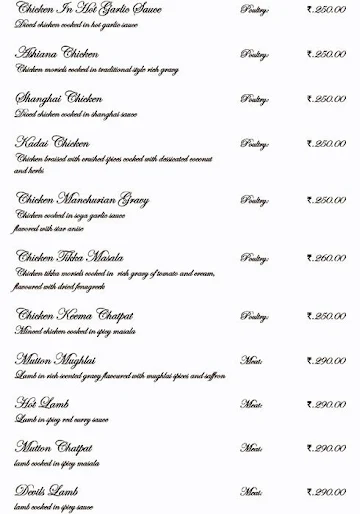 Golkonda Chimney menu 