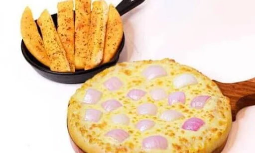 Italy Garlic Bread With Onion Pizza [12 Inches]