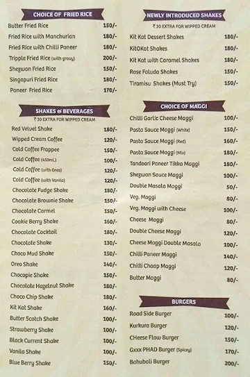 Billu's Hut menu 