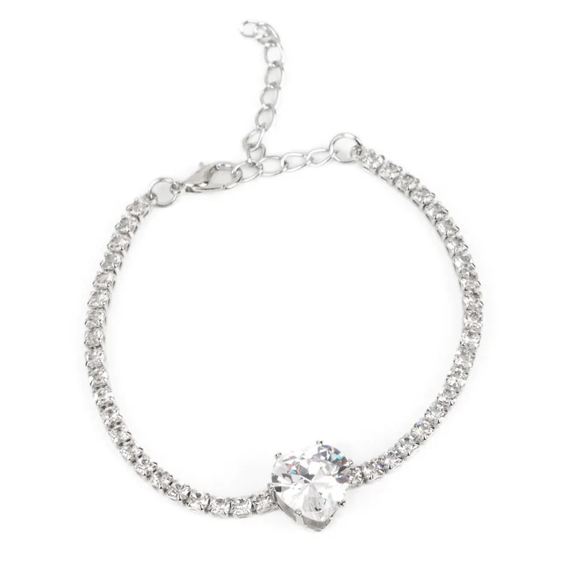 Title 1, Bracelet femme en zircone en forme de cœur, un ...