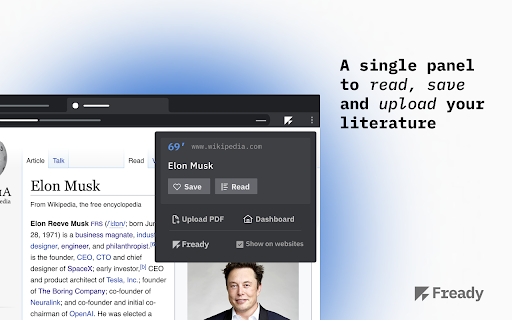 Musk single panel read, upload your literature Fready 