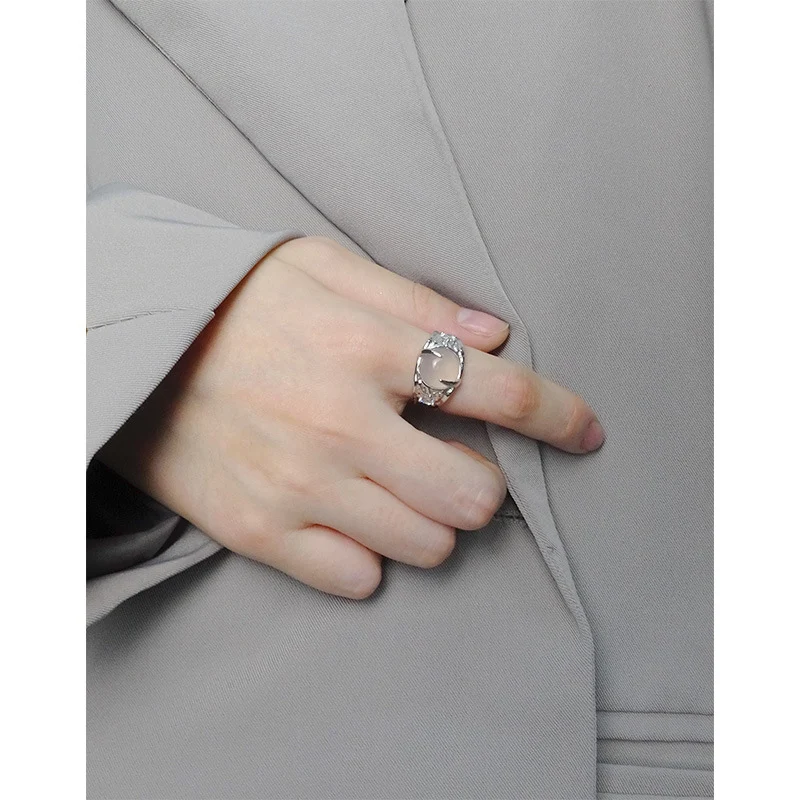 Title 5, Moonlight Series Agat-Ring aus Sterling Silber ...