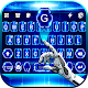 Tech Blue Neon Keyboard Background Download on Windows