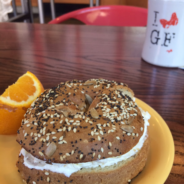 The "everything" bagel.