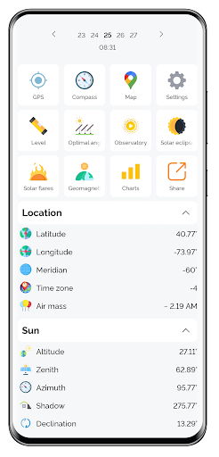 Screenshot Solar Tracker