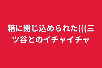 箱に閉じ込められた(((三ツ谷とのイチャイチャ