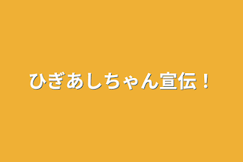 ひぎあしちゃん宣伝‼︎