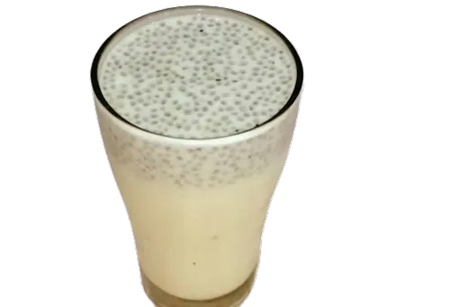 Sugarcane Juice With Basil Sabja Seeds