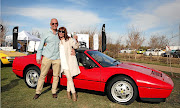 Zia and Glenn Wort in front of her winning 1989 Ferrari 328 GTS.