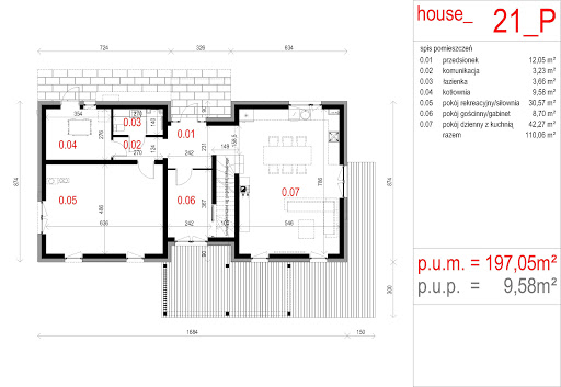 House 21 - Rzut parteru