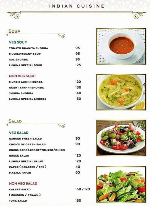 Saara's Grill n Spice - SS Lumina Hotel menu 