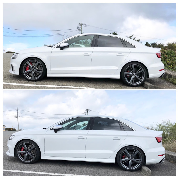 RS3 セダンのドライブ・車高調整・程よい車高・そろそろに関するカスタム事例の投稿画像2枚目