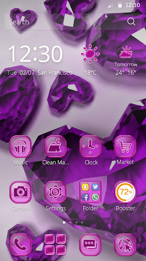 免費下載生活APP|Purple Crystal Heart Theme app開箱文|APP開箱王